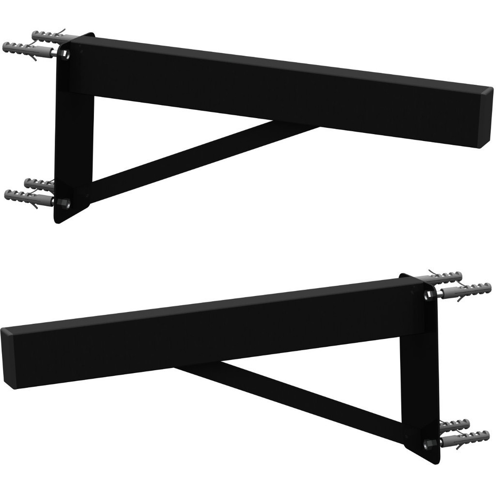 Kit 2 Suportes para Pia Cozinha Granito Parafusar Grapa Bancada Mármore 50 cm Robusto Preto