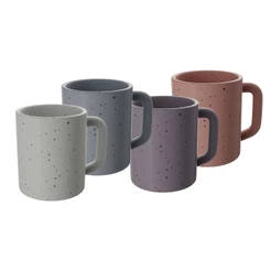 4 Canecas de Café 90ml Cerâmica Granilite Wolff para Espresso Chá Bebidas Quentes Cantinho do Café Mesa Posta Casa
