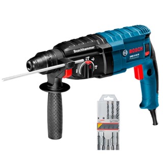 Martelete Perfurador Rompedor 820W 2,7 joules com 5 brocas Sds Plus GBH2-24D Bosch
