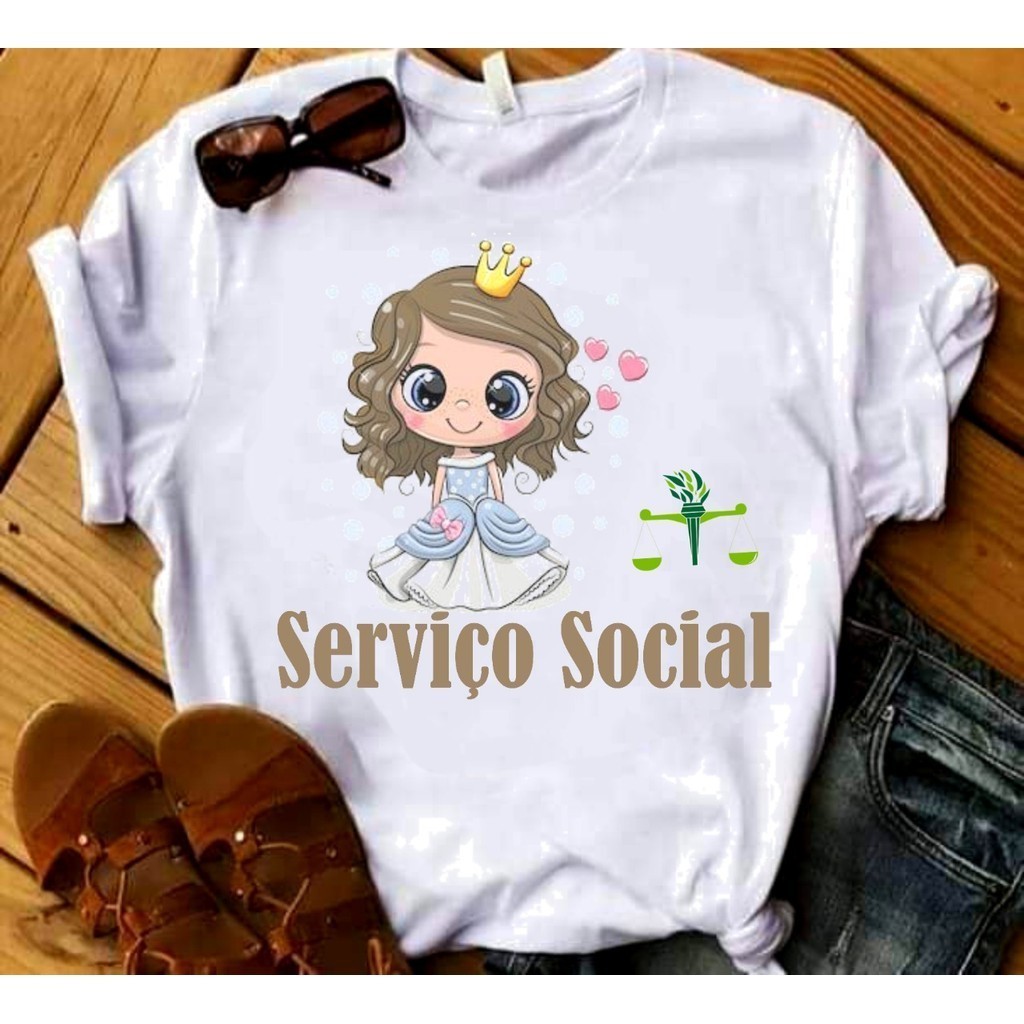 Camisa Camiseta  Serviço Social Blusa T-shirt 671 SH. CP Assistente Social