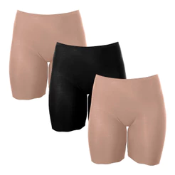 Kit 3 Shorts Bermuda Microfibra Virtuel Adulto Invisível Modela o Corpo Segunda Pele DeMillus