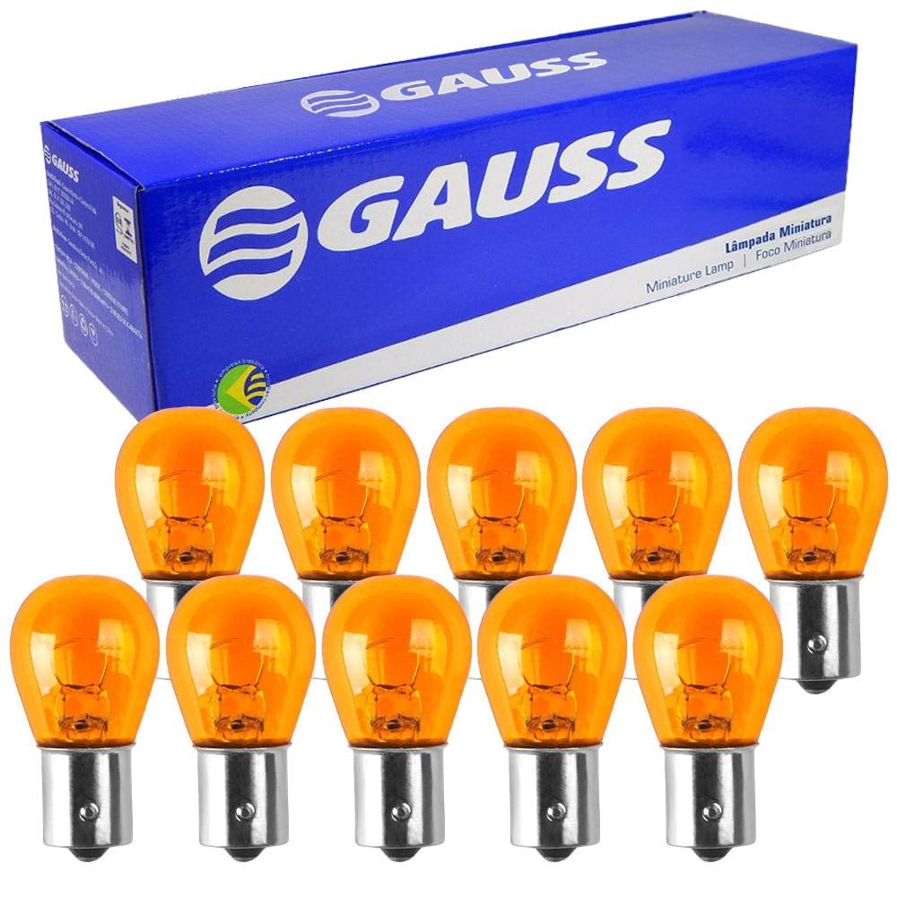 10 Lâmpada Gauss Miniatura Amarela 21/5w 24v Bau15s 1 Polo em Oferta na Shopee
