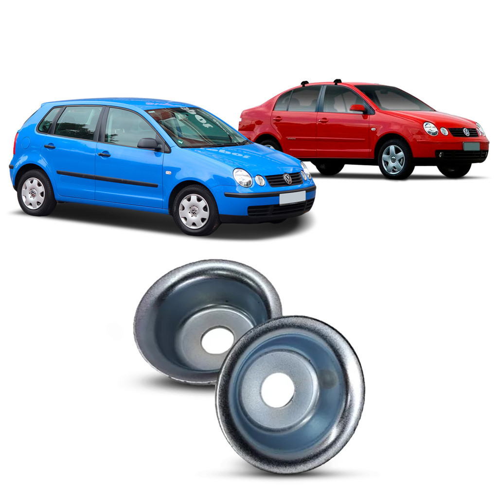 Par Kit Calço Prato Superior Amortecedor Dianteiro Suspensão Dianteira Volkswagen Polo 2002 2003 2004 2005 2006