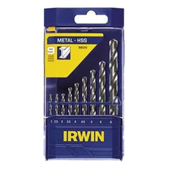 Jogo de Brocas Aço Rápido 2,0 a 8,0mm 9 Peças - Irwin