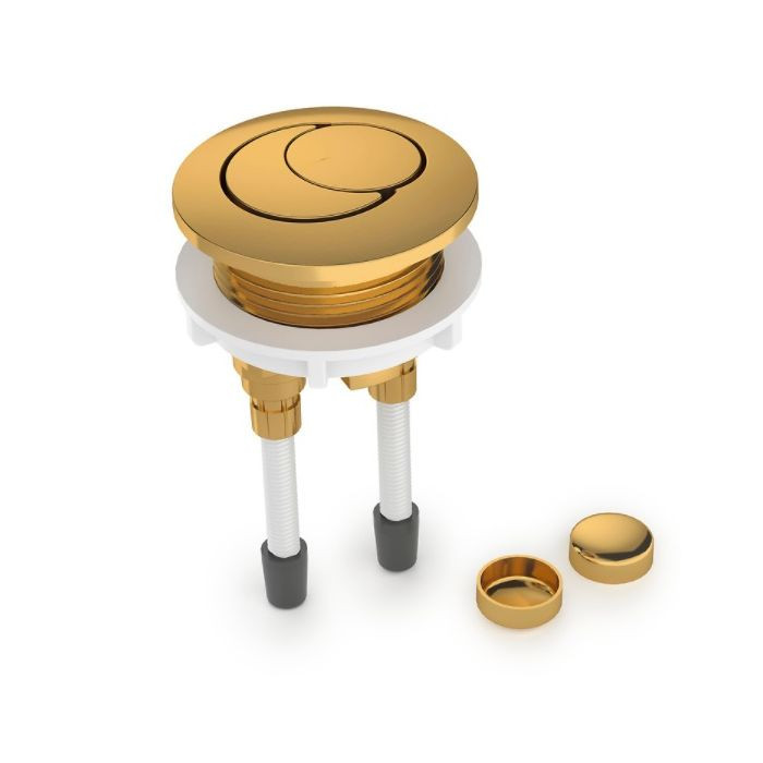 Botão Duplo Acionamento Para Caixa Acoplada Acionamento 3/6Litros Gold/Dourado Original Roca/ Celite/ Incepa