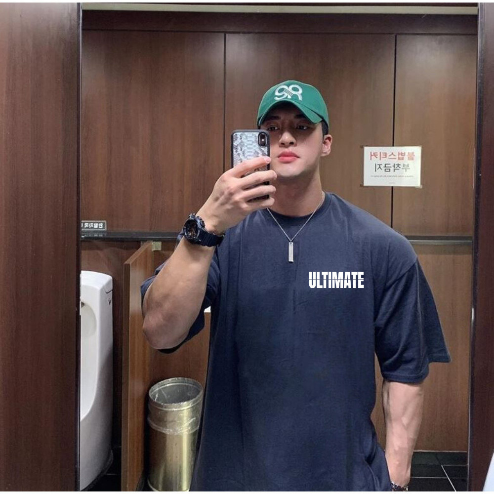 camisa oversized academia moda fit estampado utimate basico anti cardio algodão premium