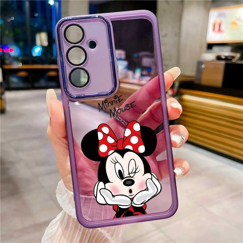 Samsung Galaxy M35 5G M 35 Lovey Minnie Funny Rubber Capa De Borracha Para Câmera Com Revestimento Antiderrapante