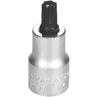 Chave soquete hexalobular t-50 encaixe 1/2" aço cromo vanádio com cartela - Tramontina Pro