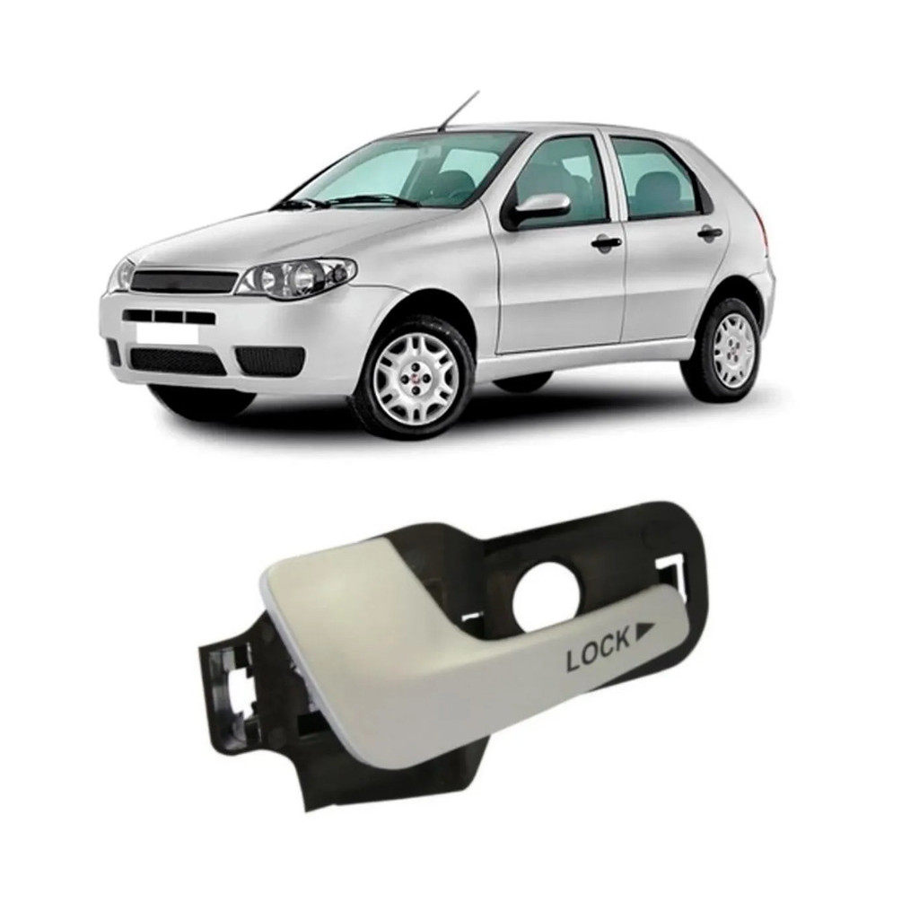 MACANETA INTERNA PORTA DIANTEIRA PRATA SIENA 08 16 DIREITO em Oferta na Shopee