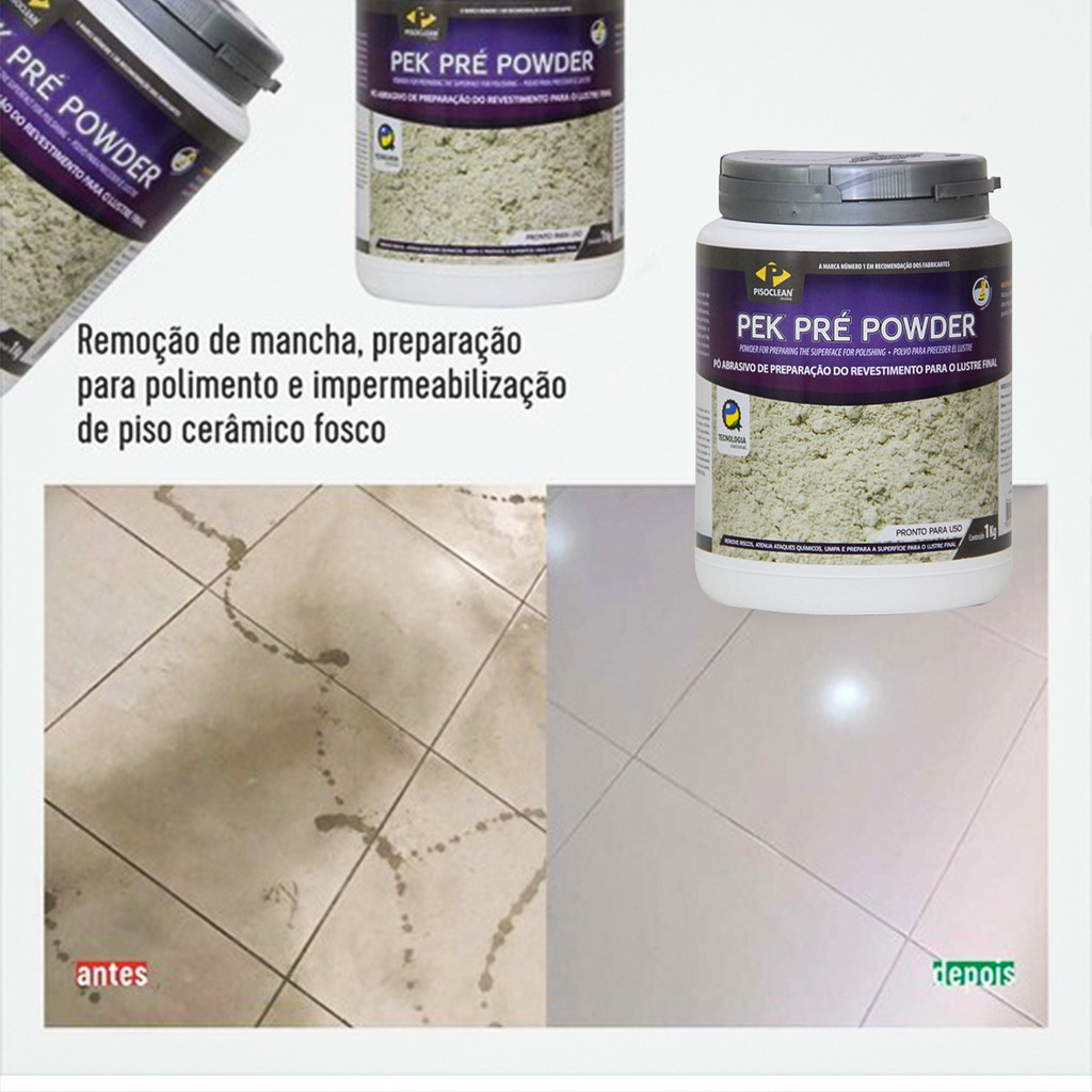 Pek Pré Powder 1kg Polimento Porcelanato Pisoclean — imagem 2 de 2