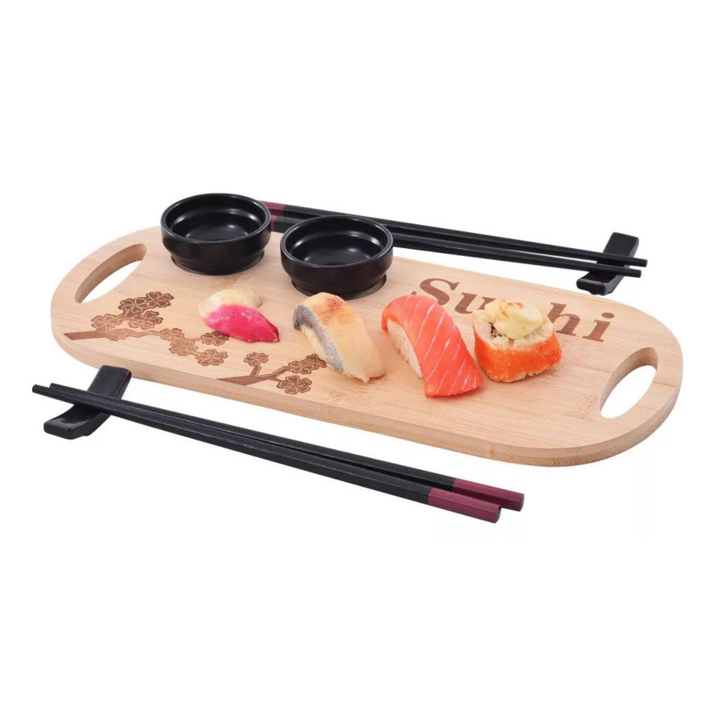 Conjunto Sushi Sashimi P/ 2p Hashi Shoyu Tábua Kyoto Wincy