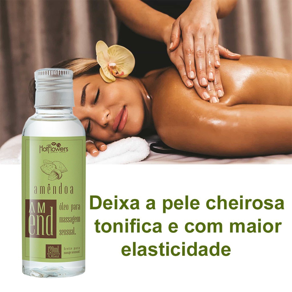 Óleo Para Massagem Amêndoas  120ml Hot Flowers
