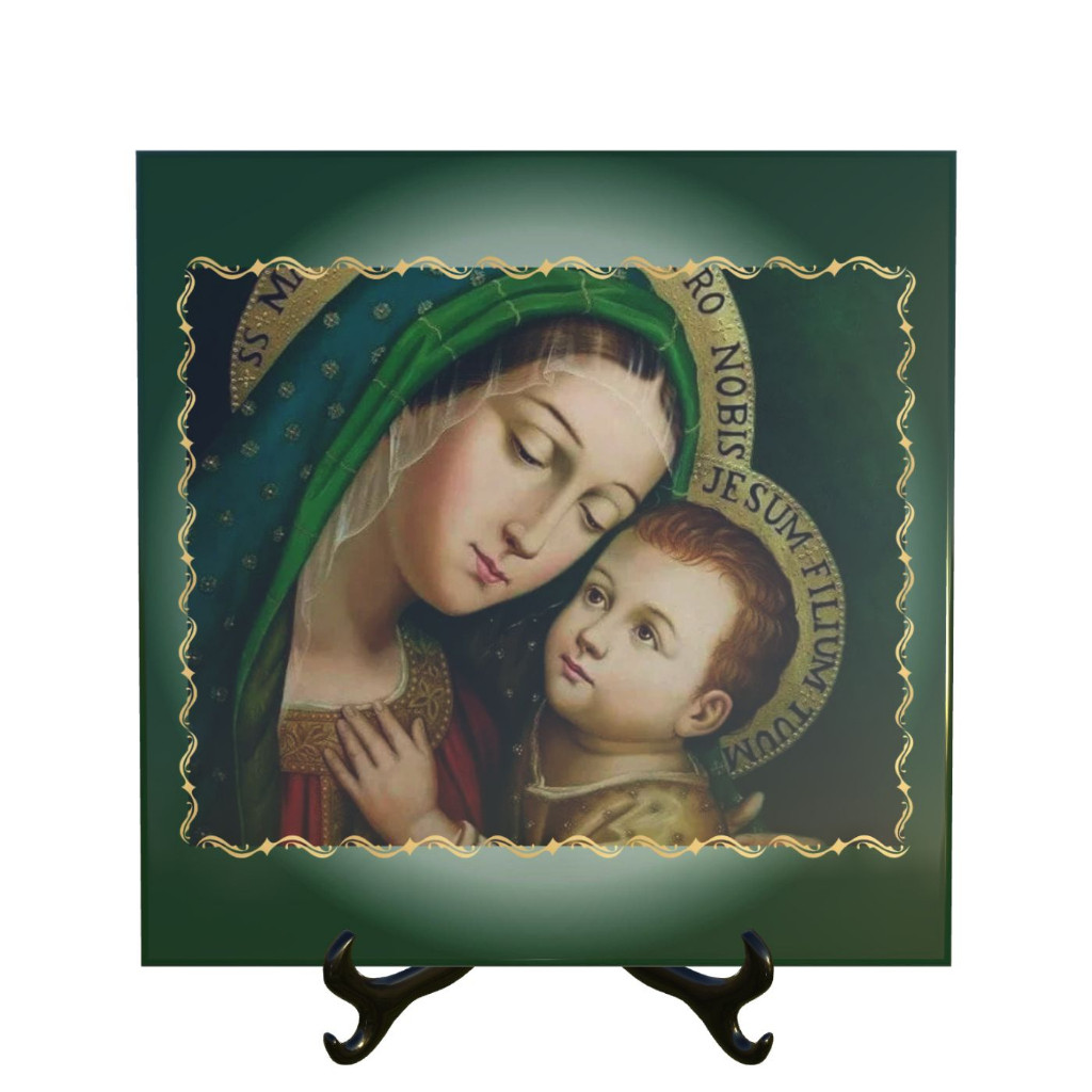 Quadro Azulejo Nossa Senhora do Bom Conselho vários tamanhos decoração presente religioso católico