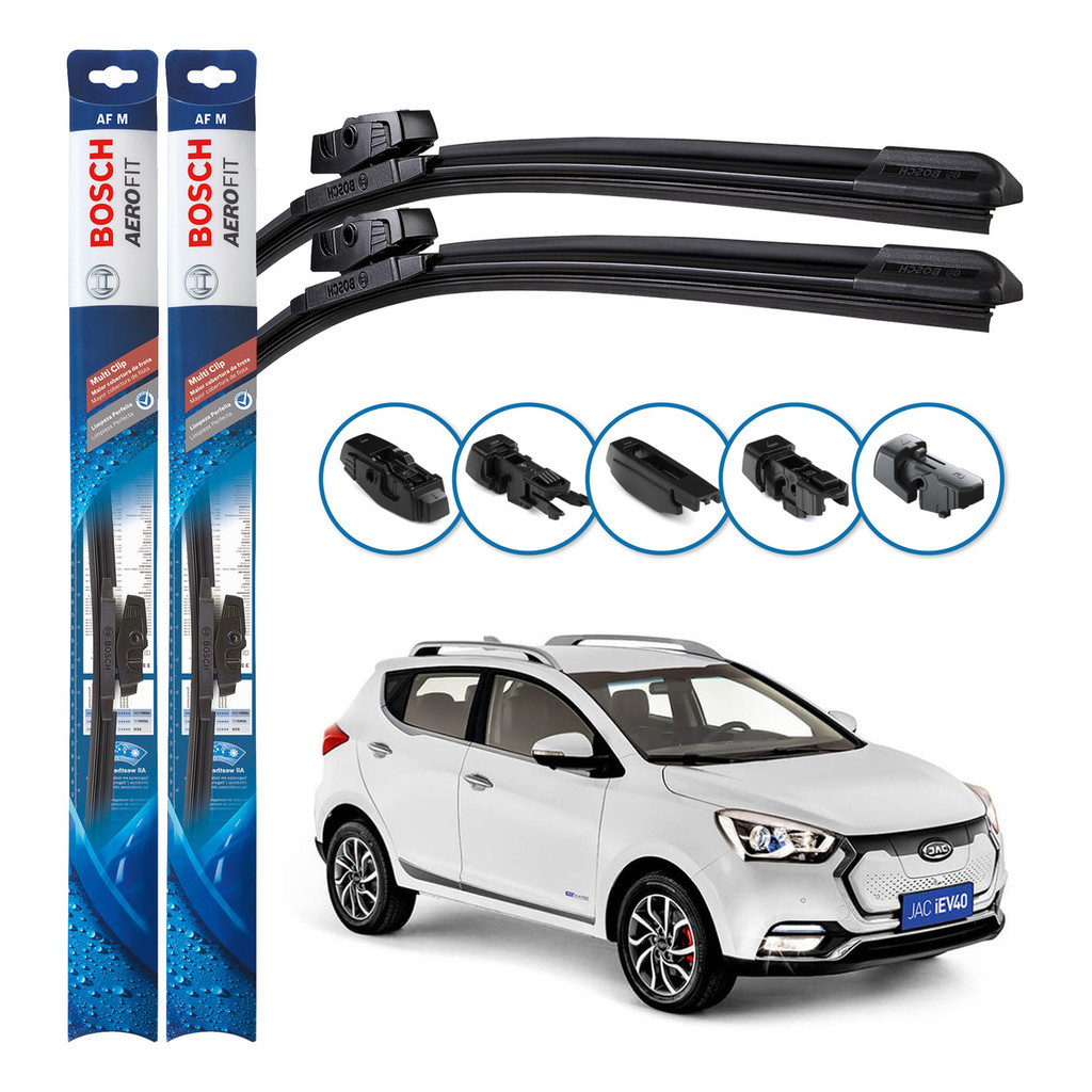 Par de Palhetas Limpador Parabrisa Multiclip Original Bosch Jac IEV40 2019 A 2024