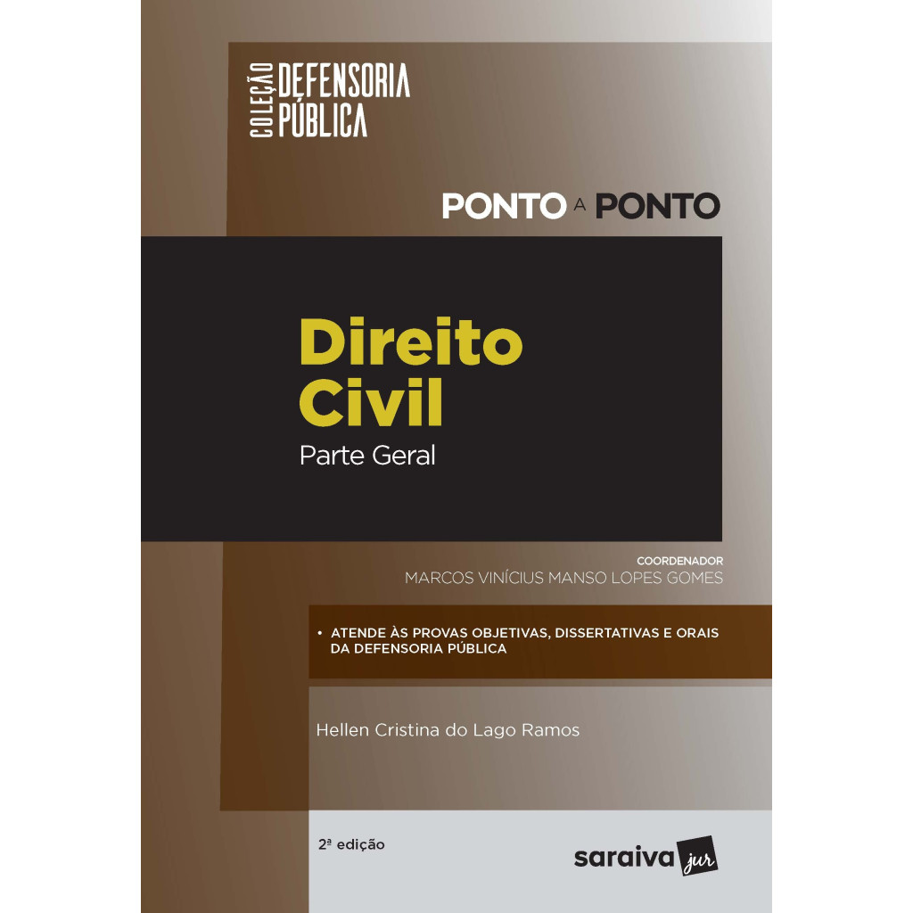 Defensoria pública – ponto a ponto – Direito Civil - Parte Geral - 2ª Edição 2020