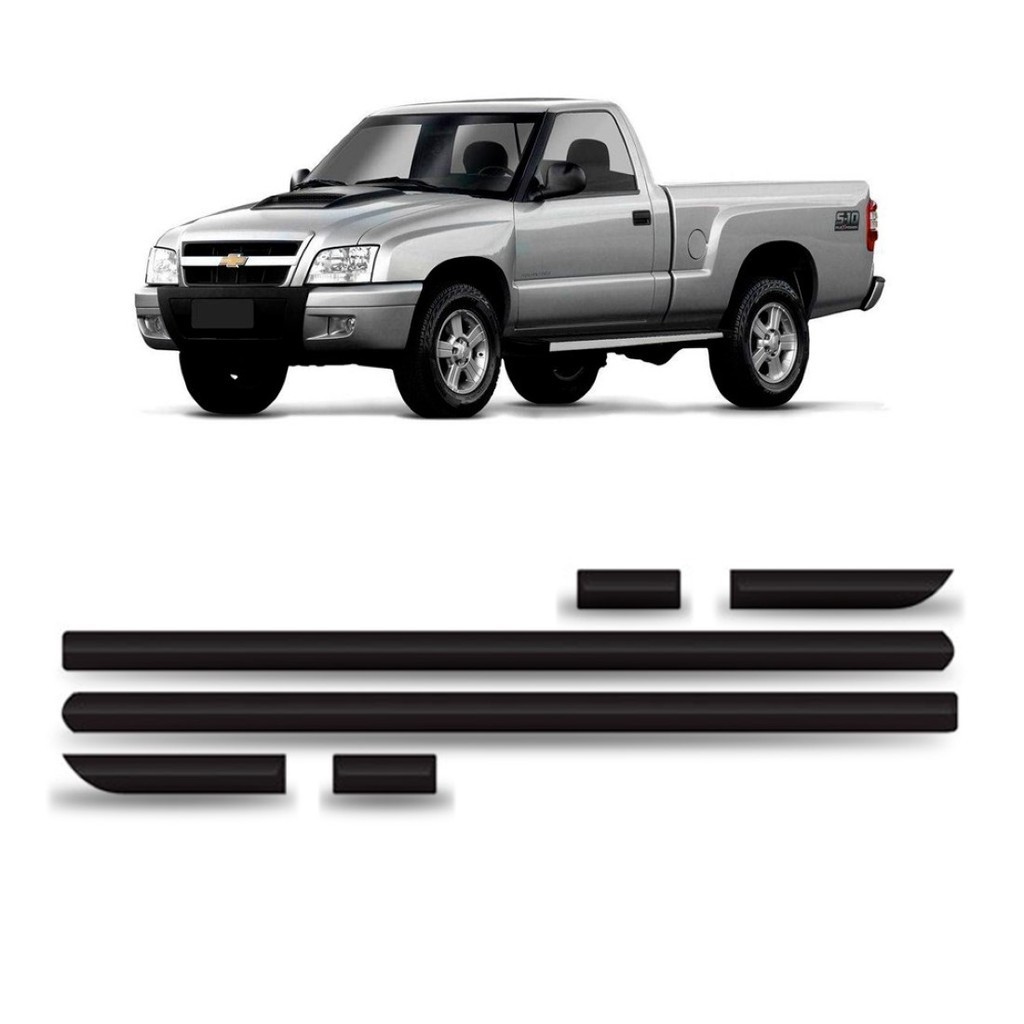 Friso Lateral S10 2001 A 2011 (cabine Simples) - Kit 6 Peças em Oferta na Shopee