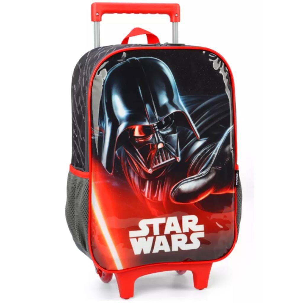 Mochila Mochilete Infantil Star Wars Disney Escolar Tamanho Grande Com Rodinha Reforcada