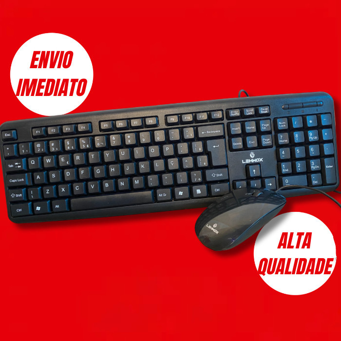 Teclado + Mouse Com Cabo Usb PC computador notebook