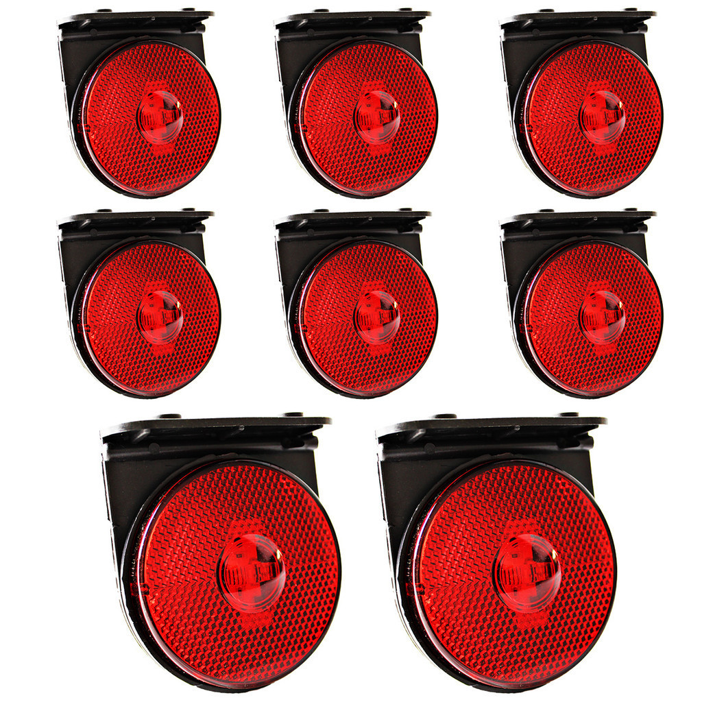 8 Lanterna Lateral Carreta Randon 88mm LED BIVOLT VM +Suporte