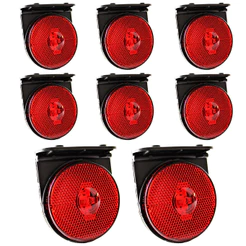 8 Lanterna Lateral Carreta Randon 88mm LED BIVOLT VM +Suporte