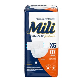 Fralda Geriátrica Mili Vita Care Tamanho XG com 7 Unidades