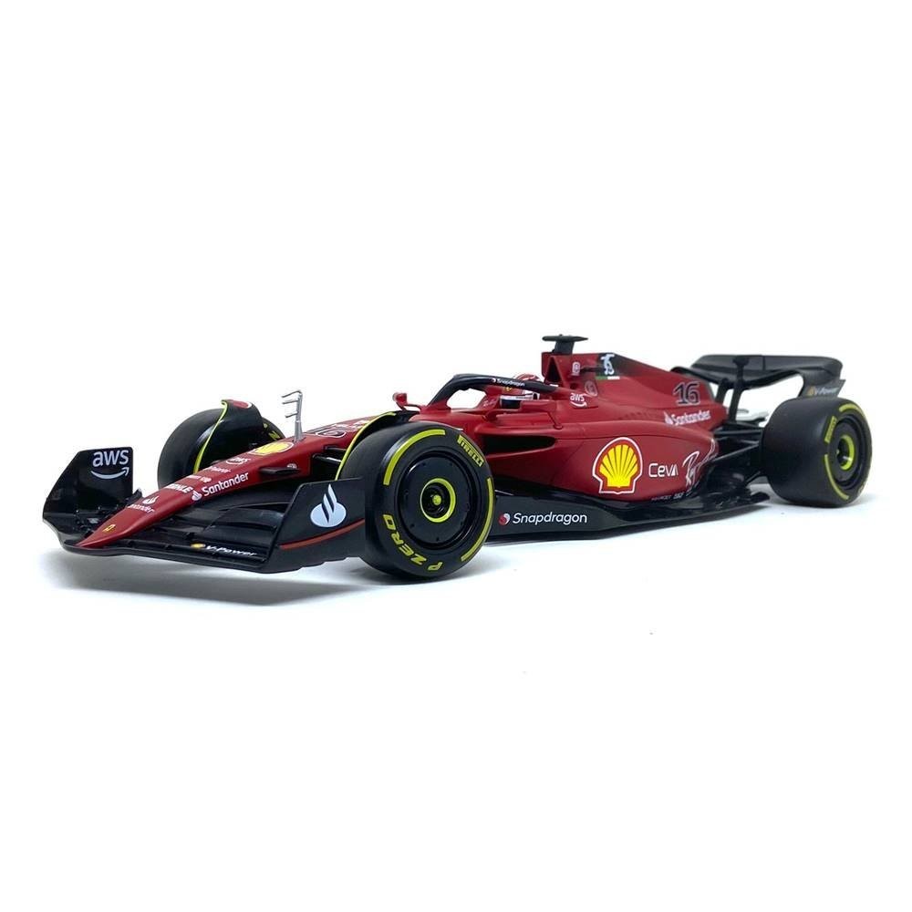 Miniatura Fórmula 1 Ferrari F1-75- Ferrari Racing - #16 C. Leclerc (2022) - Ferrari Racing - 1:18 - Burago