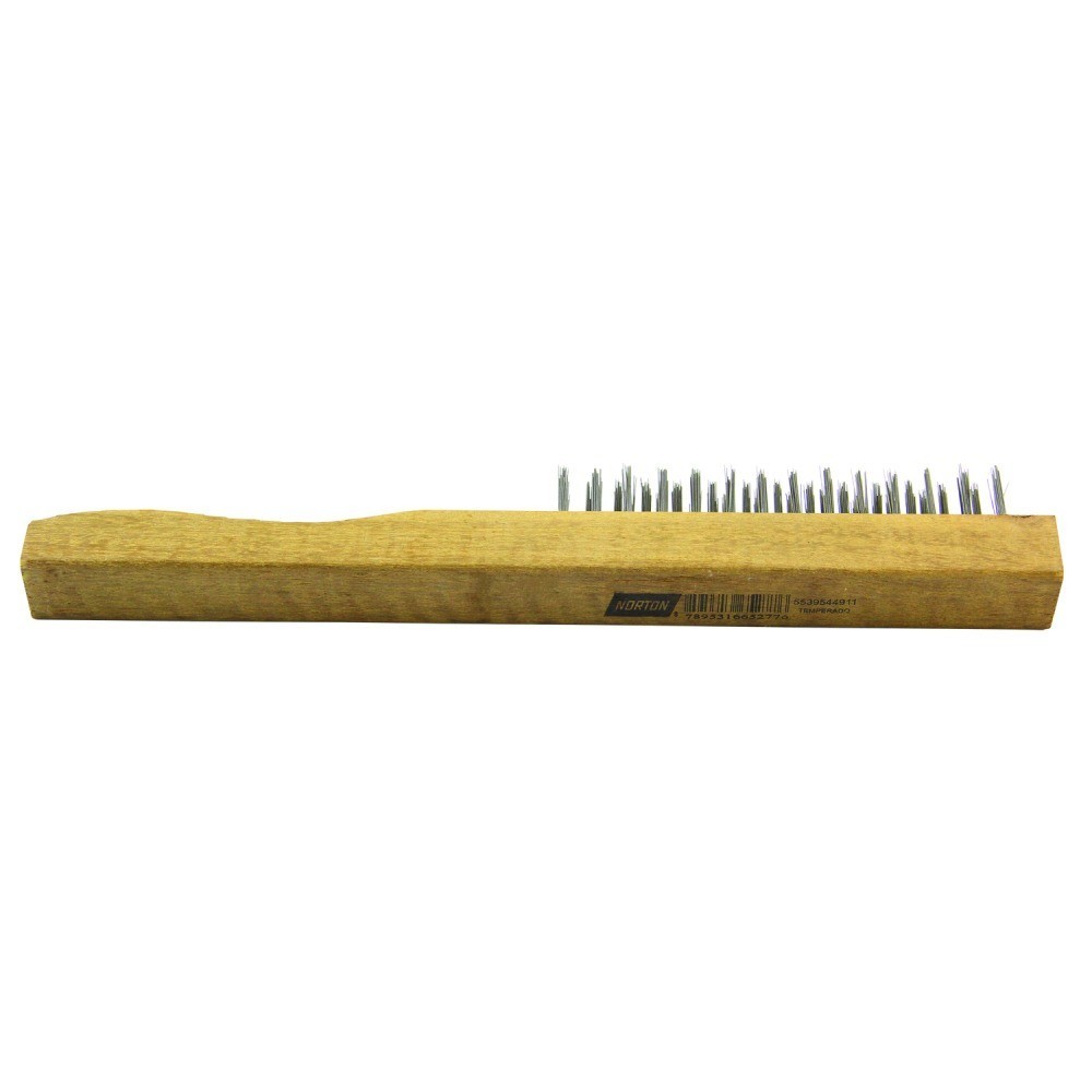 Escova de aço temperado manual com 3 fileiras - Norton - Home & Living