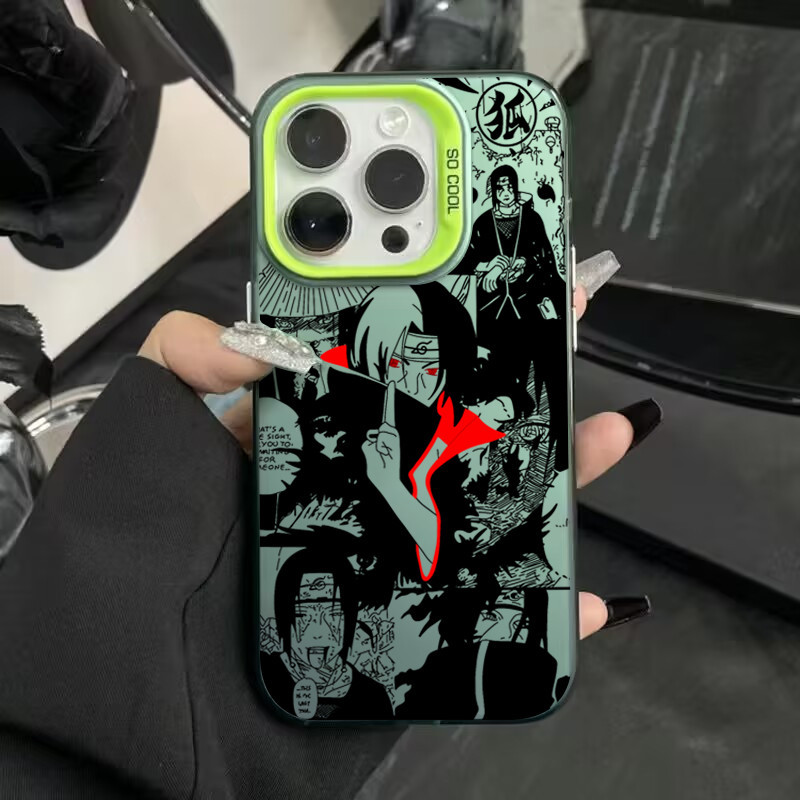 Capa Protetora De Luxo Narutos-ITACHI Anti-Queda Para iPhone 15 14 11 12 13 Pro Max 7 8 14 15 Plus XR XS X SE 2022 Lente Revestimento