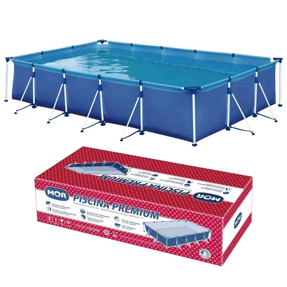 Piscina Retangular 10000 Litros Estruturada Premium Mor em Oferta na Shopee