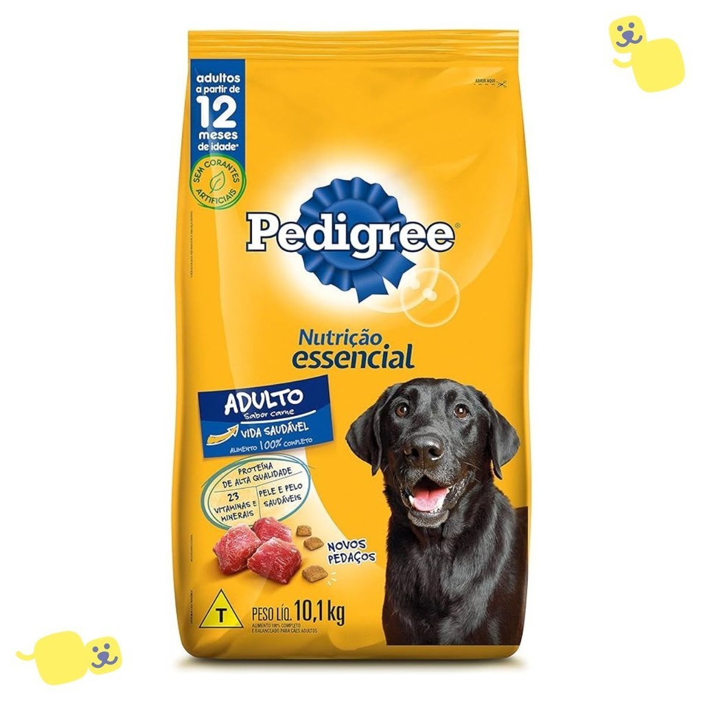 Ração Pedigree Nutrição Essencial Cães Adultos Sabor Carne 10,1kg Alimento Cachorro Saudável Dog Pet — R$ 127,90 em Shopee, 16% OFF