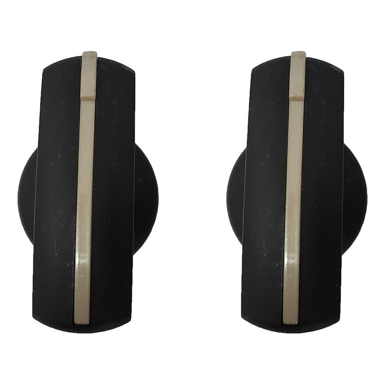 Botão Cooktop Continental Mabe Ge Haste Curta Preto 2 Und