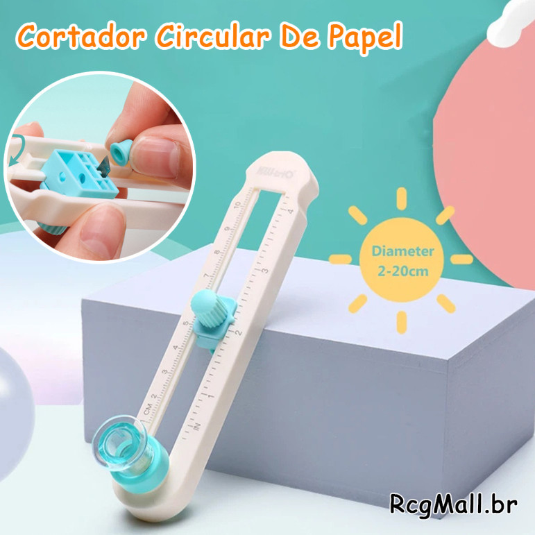 Cortador De Papel Circular De 2-20cm De Escala Ajustável Portátil Para Composto em Oferta na Shopee