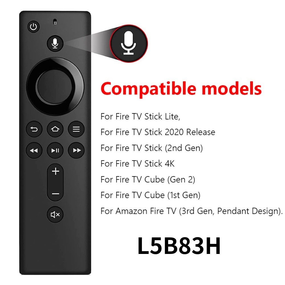 L5B83H Controle Remoto Por Voz De Substituição (2a Geração) Com Potência E De Volume Para Amazon Fire TV Stick Lite 4K