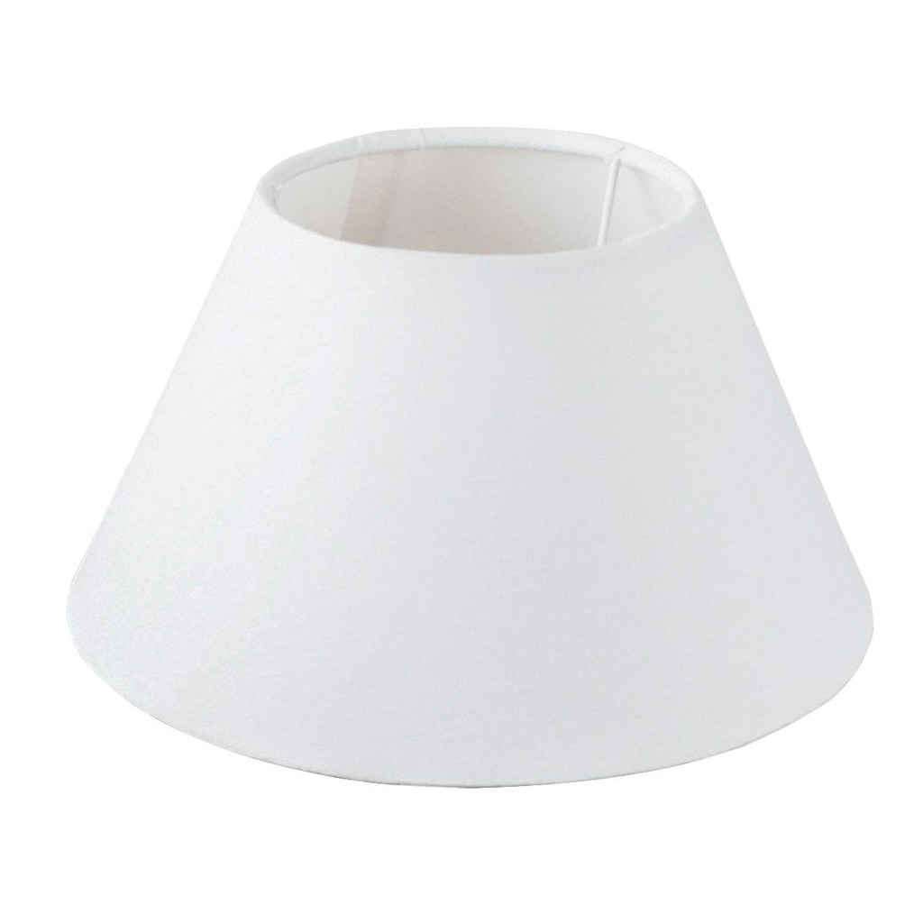 Cúpula Abajur luminaria 30x50x20cm tecido algodão soquete Nacional E27 Ref 25 Cor Bege Preto Branco