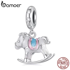 Bamoer 925 Sterling Sliver Charm Carrousel Pingente DIY Para Pulseira Presentes