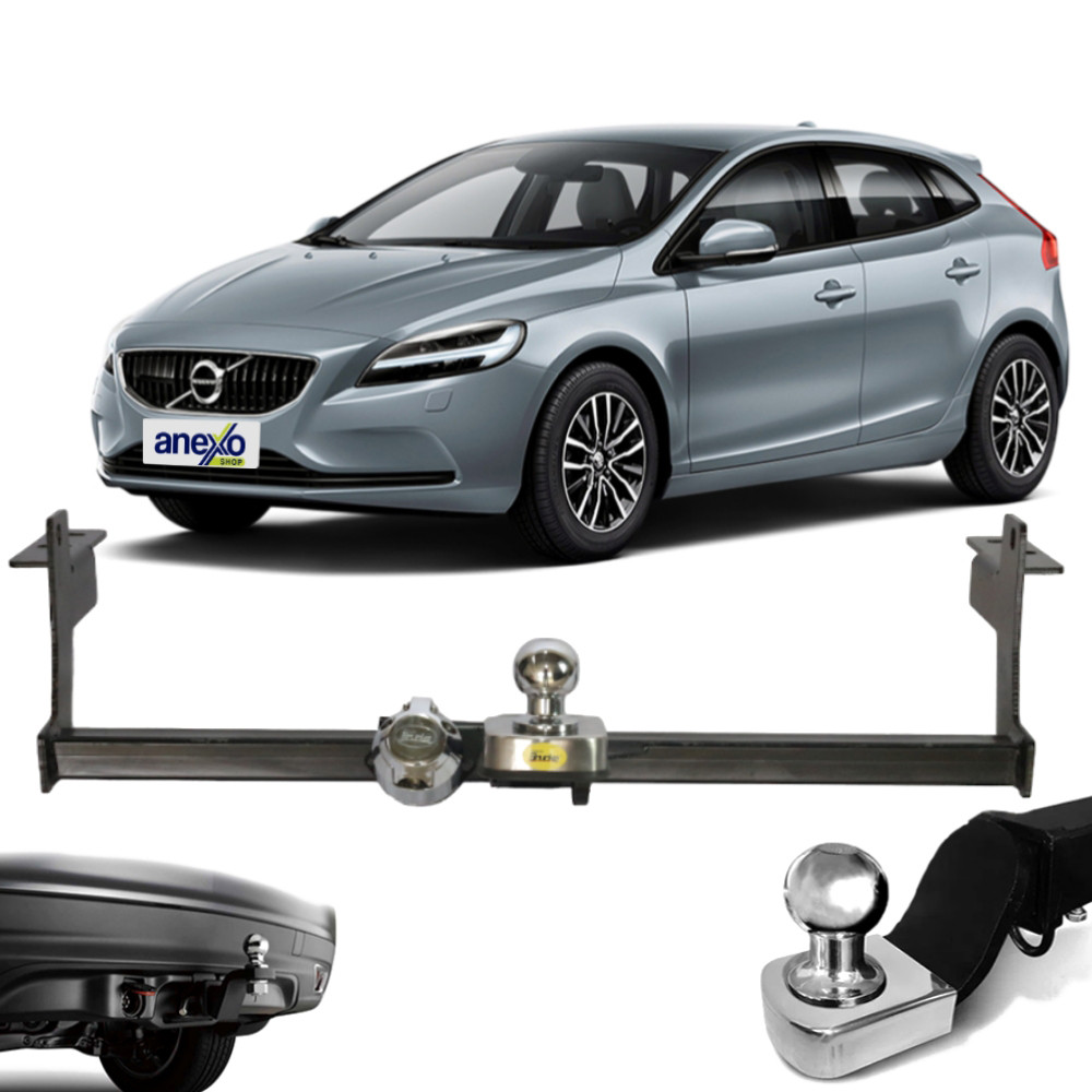 Engate Reboque Volvo V40 2013 a 2019 Brucke VO1002 Rabicho Tração 700kg Haste fixa