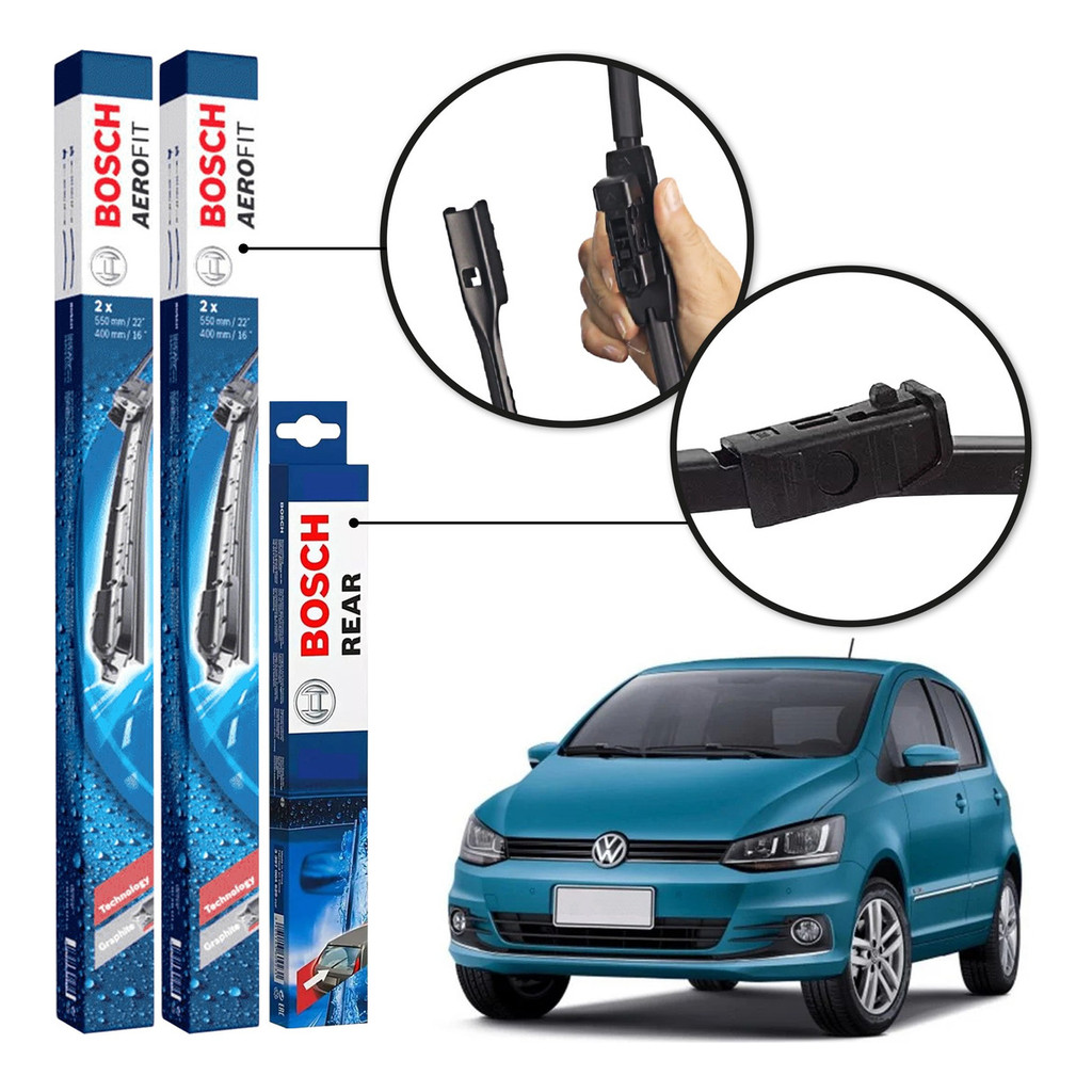 Palheta Parabrisa Diant E Traseira Bosch Vw Fox 2013 A 2018 BOSCH em Oferta na Shopee