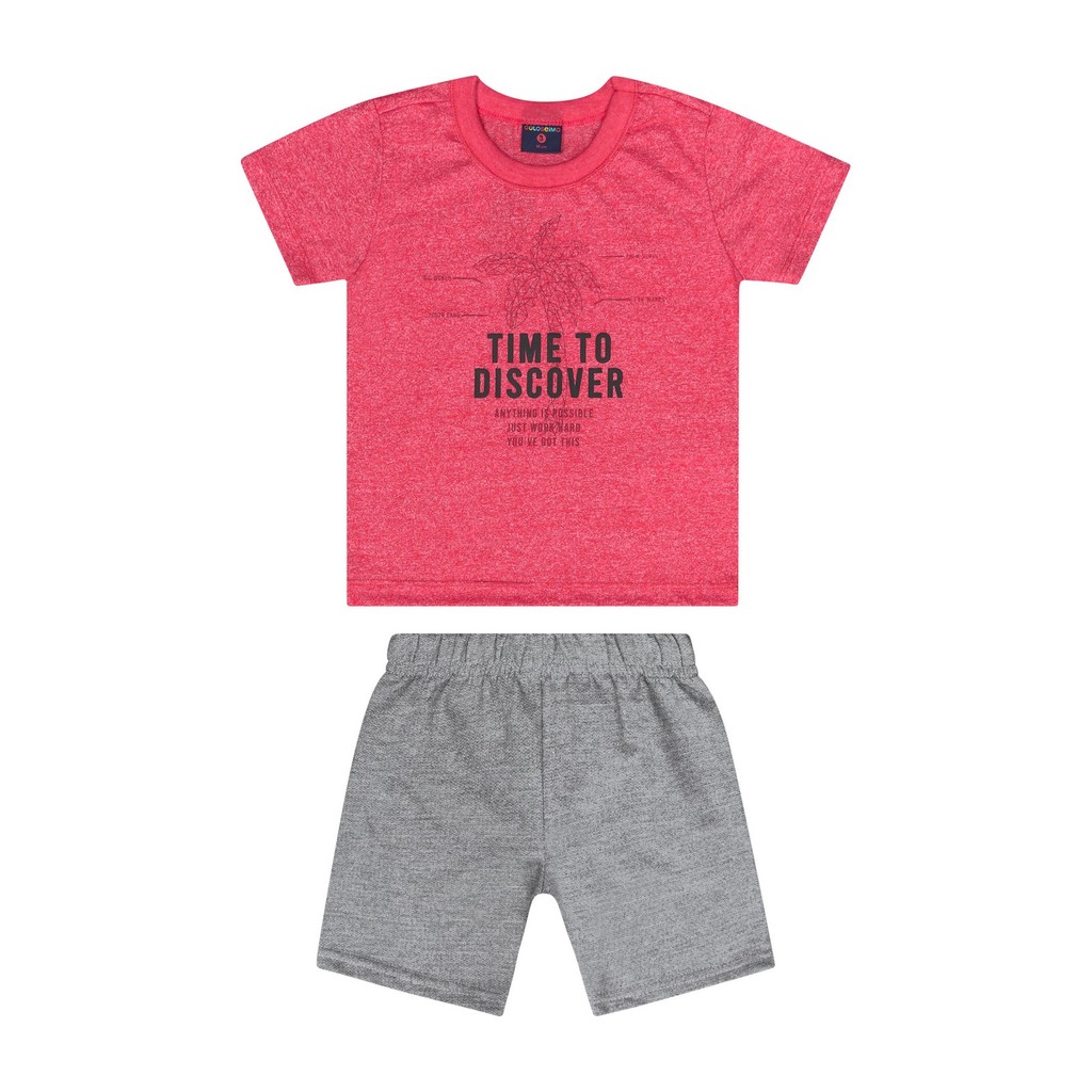 Conjunto com Camiseta e Bermuda para Menino Guloseima - Baby & Kids Fashion