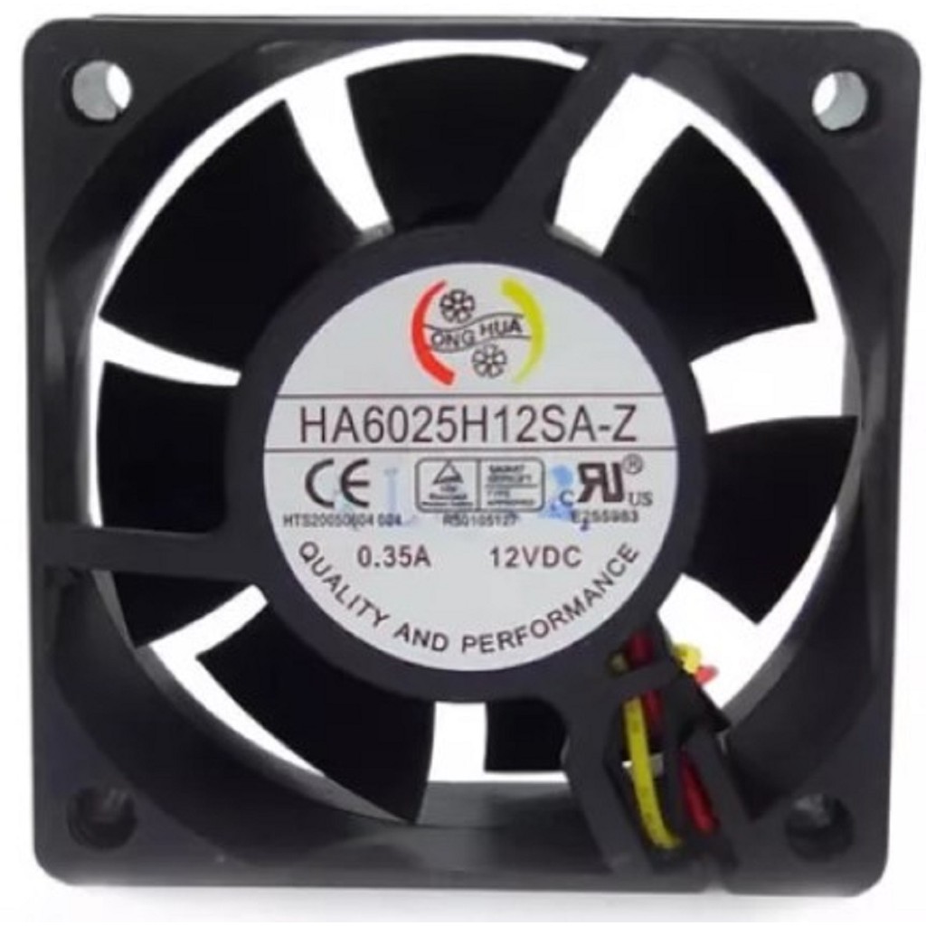 Microventilador Cooler 60x60x25mm 12V - TEBERA - Silencioso e Potente