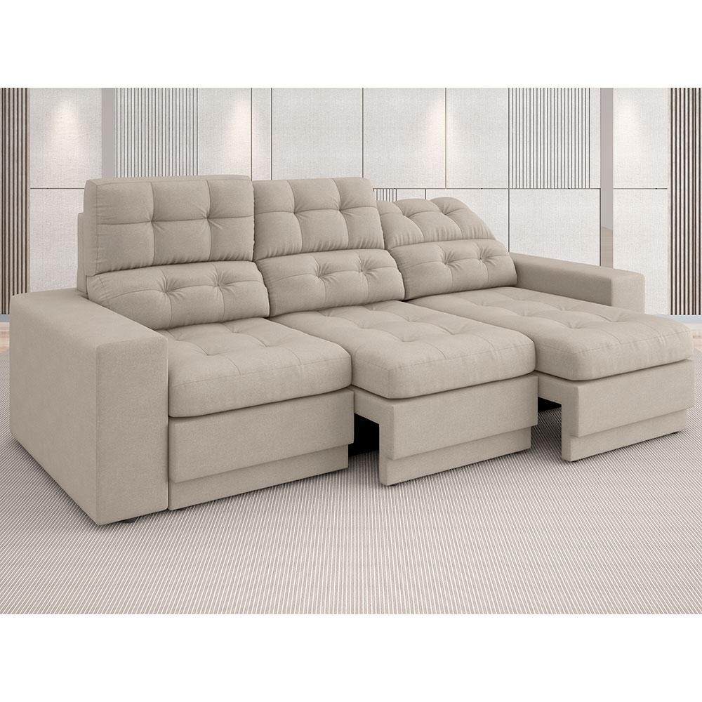 Sofá 3 Lugares Retrátil e Reclinável Jobim 2,05m em Oferta na Shopee