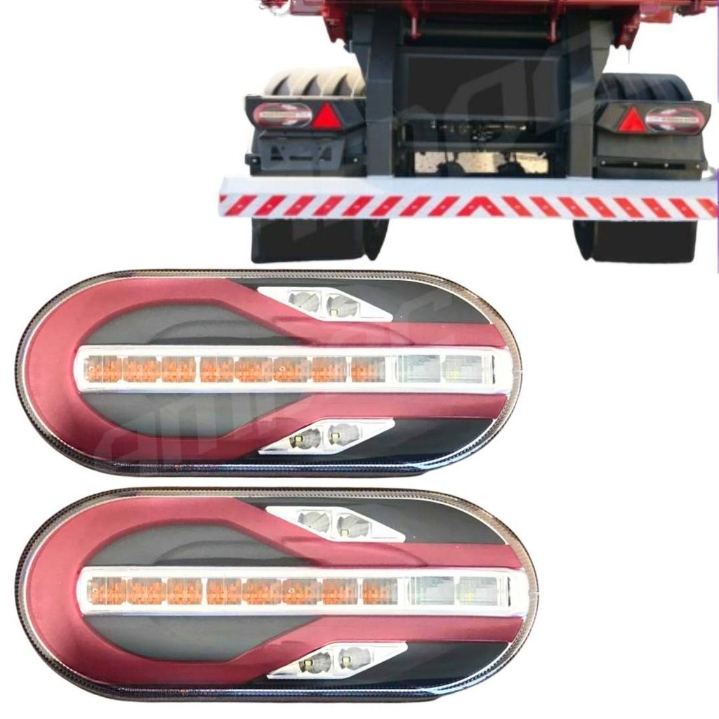 Par Lanterna Traseira LED 24V Carreta Randon Módulo Cristal - Spare Parts and Accessories for Vehicles