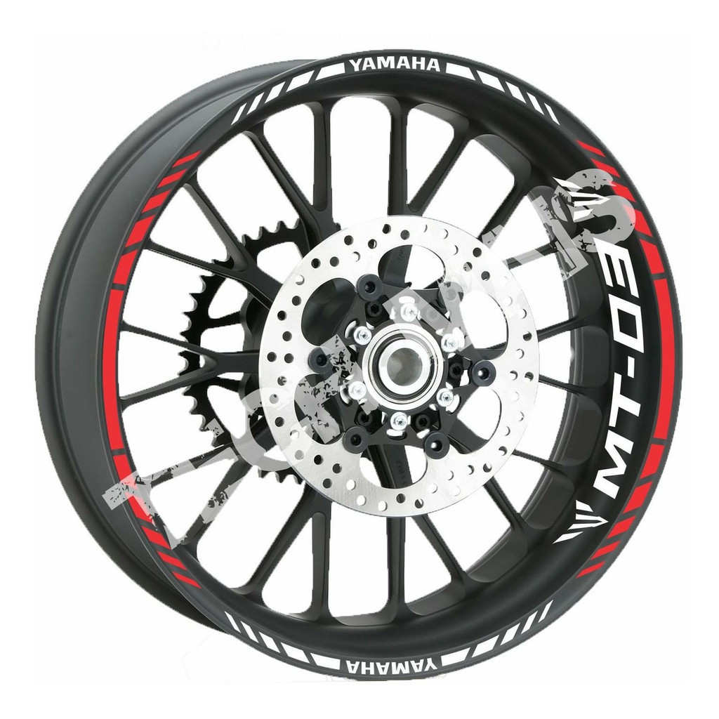 Kit Refletivo de Adesivos para Rodas, Frisos de moto Yamaha Moto Mt-03 Mt 03 Mt03 Slider