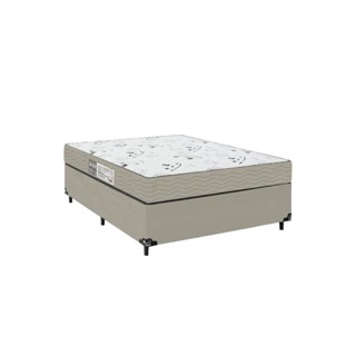 Base Viúva + Colchão D33 One Face - Suede Bege