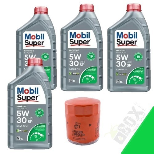 KIT TROCA DE ÓLEO 4 LITROS 5W30 MOBIL + FILTRO GM