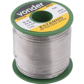 Estanho em fio 1,0 mm 40 x 60 com 500 g - Vonder