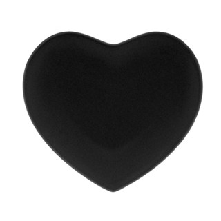 Coração Decorativo Lyor Heart Preto de Cerômica 13,5cm