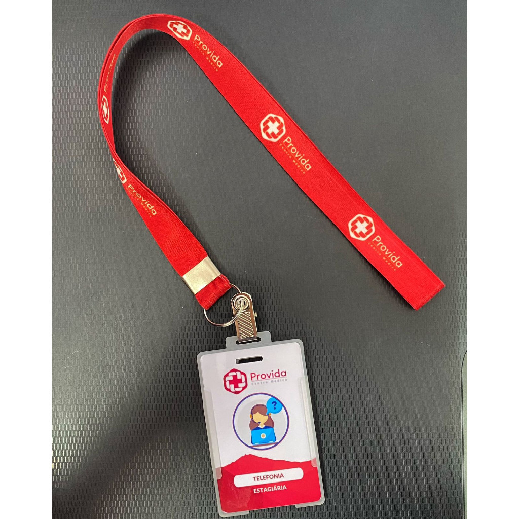 Crachá em PVC personalizado + Cordão Personalizado 20mm em Oferta na Shopee