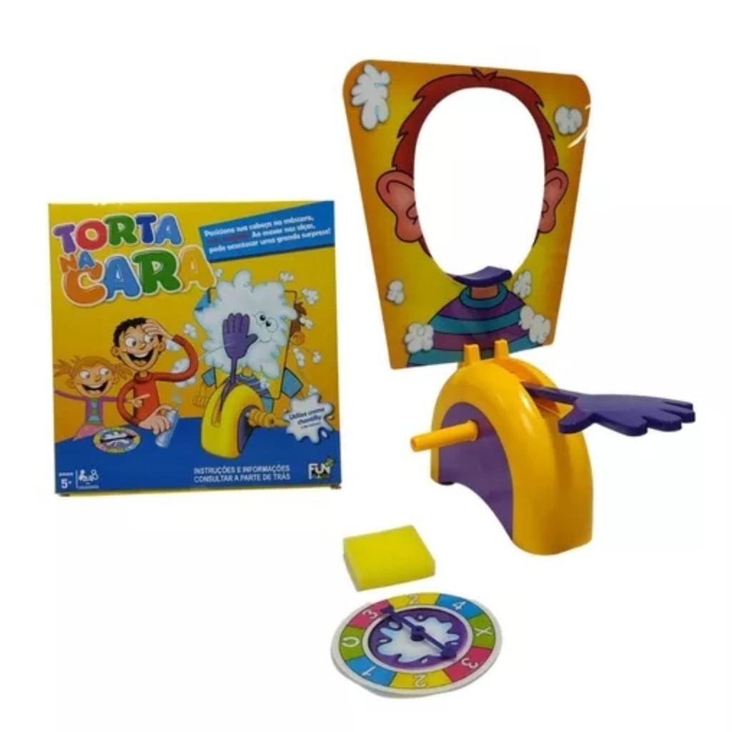 Brinquedo Infantil Jogo Torta Na Cara Roleta Recreativo