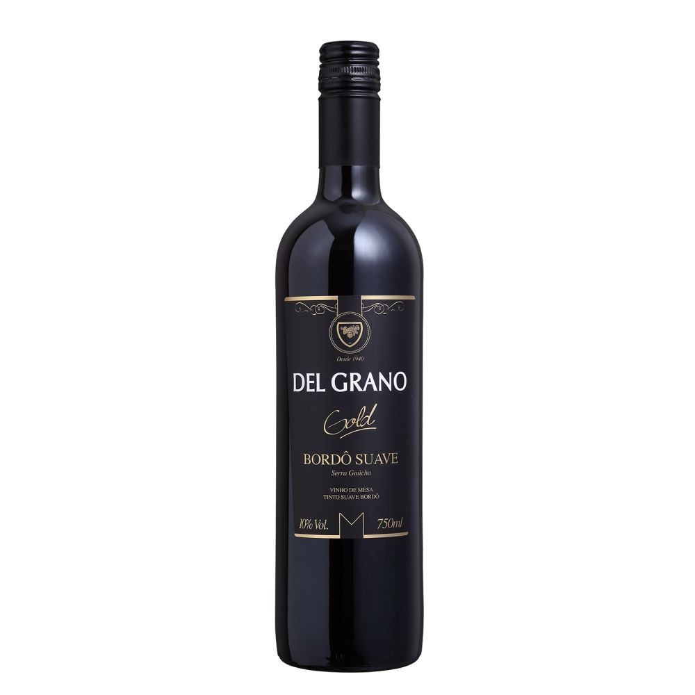 VINHO DEL GRANO GOLD BORDÔ TINTO SUAVE 750ML em Oferta na Shopee