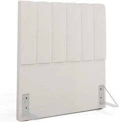 Cabeceira Cama Box Solteiro 100 cm Dália W01 Bouclê Cru - Lyam Decor